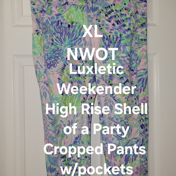 EUC Lilly Pulitzer Luxletic High Rise Crop - Picture 1 of 2